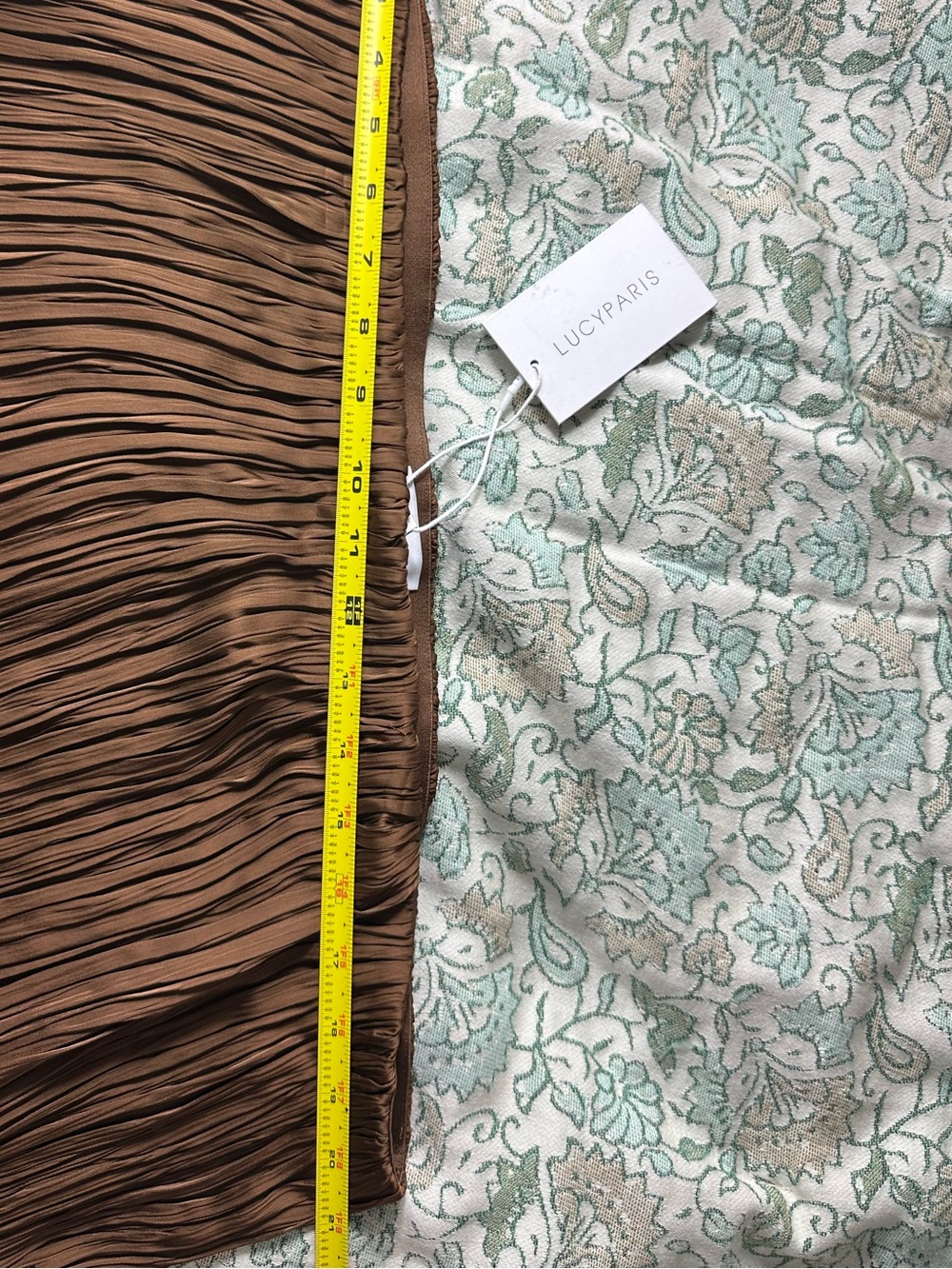 Lucy Paris Brown Pleated Maxi Skirt - Picture 11 of 11